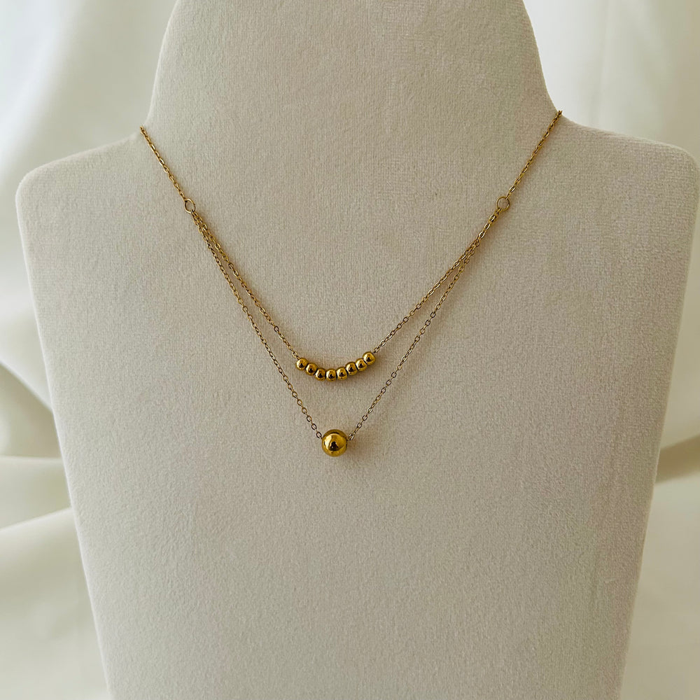 Dainty Double Ball Necklace