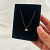 Crystal Fan Charm Necklace