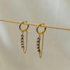 Linear Solitaire Hoop Earrings