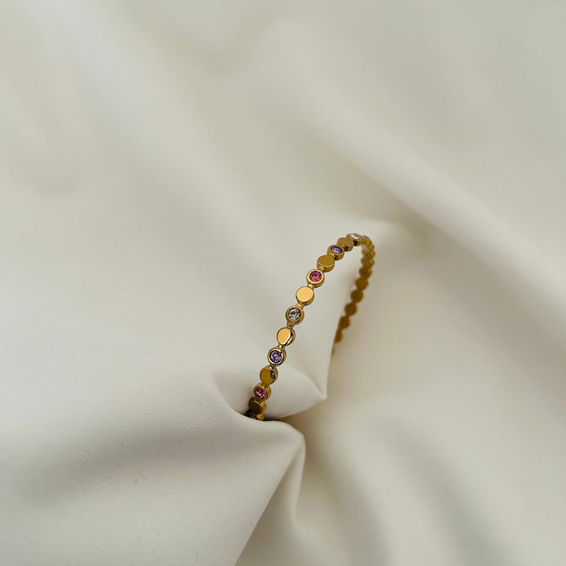 Elara Multicolor Disc Bangle