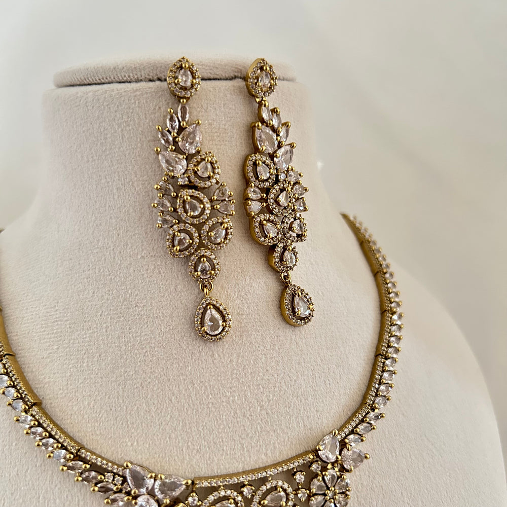 Diamond Finish Necklace Set