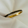 Black Enamel Evil Eye Bangle Bracelet