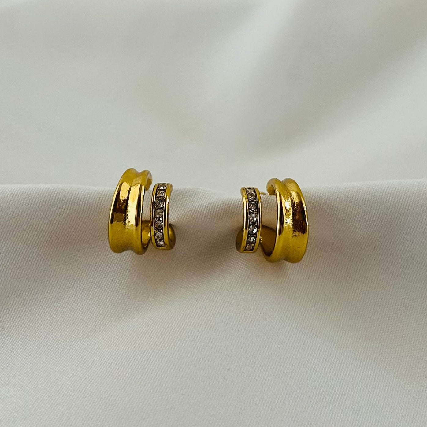 Double Line Hoop Earrings