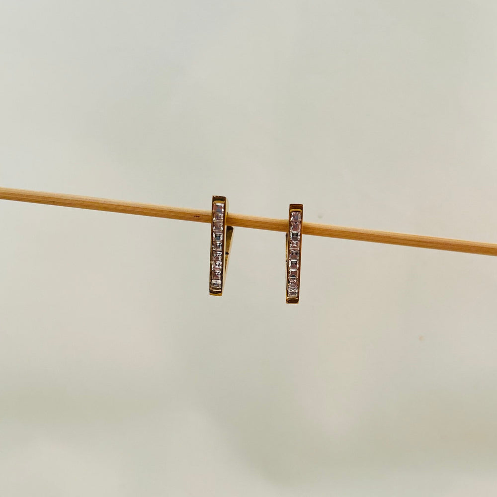 Studded Triangle Hoops