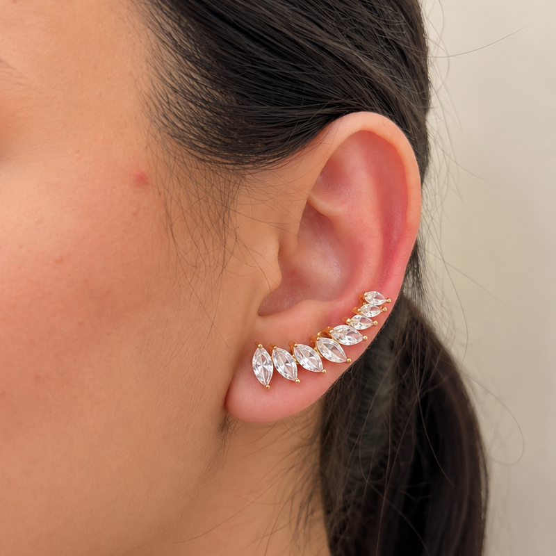 Marquise Crystal Ear Climbers