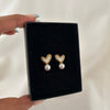 Cute Pearl Heart Drop Earrings