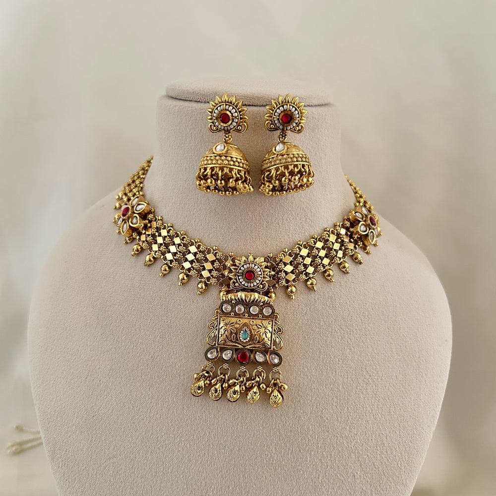 Antique Temple Necklace Set
