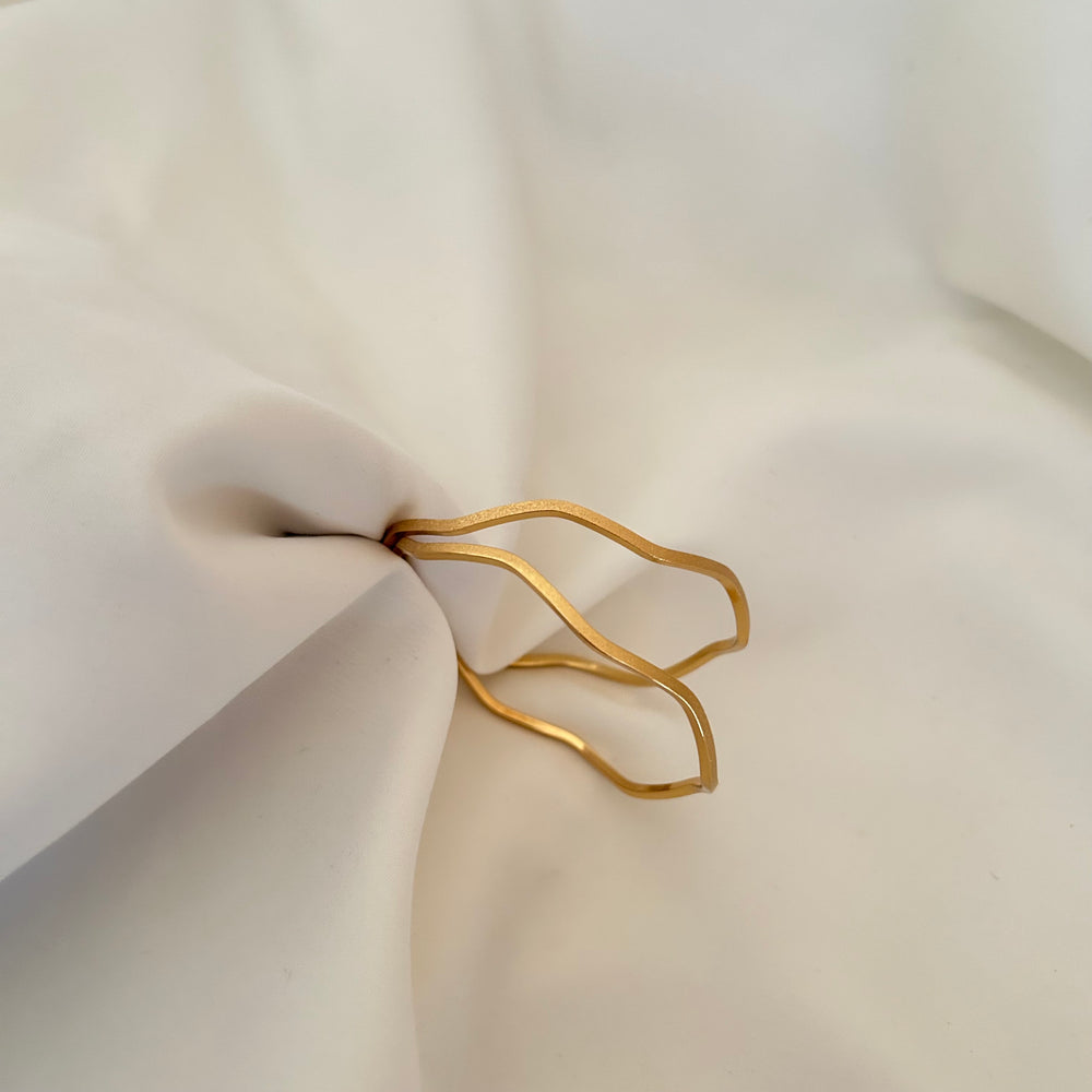 Matt Weave Bangle (pair)