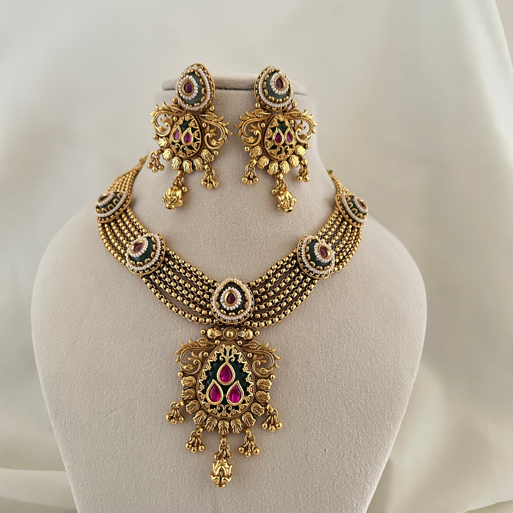 Antique Temple Necklace Set