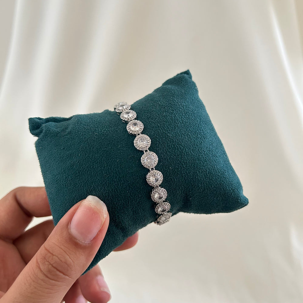Celestial Halo Tennis Bracelet