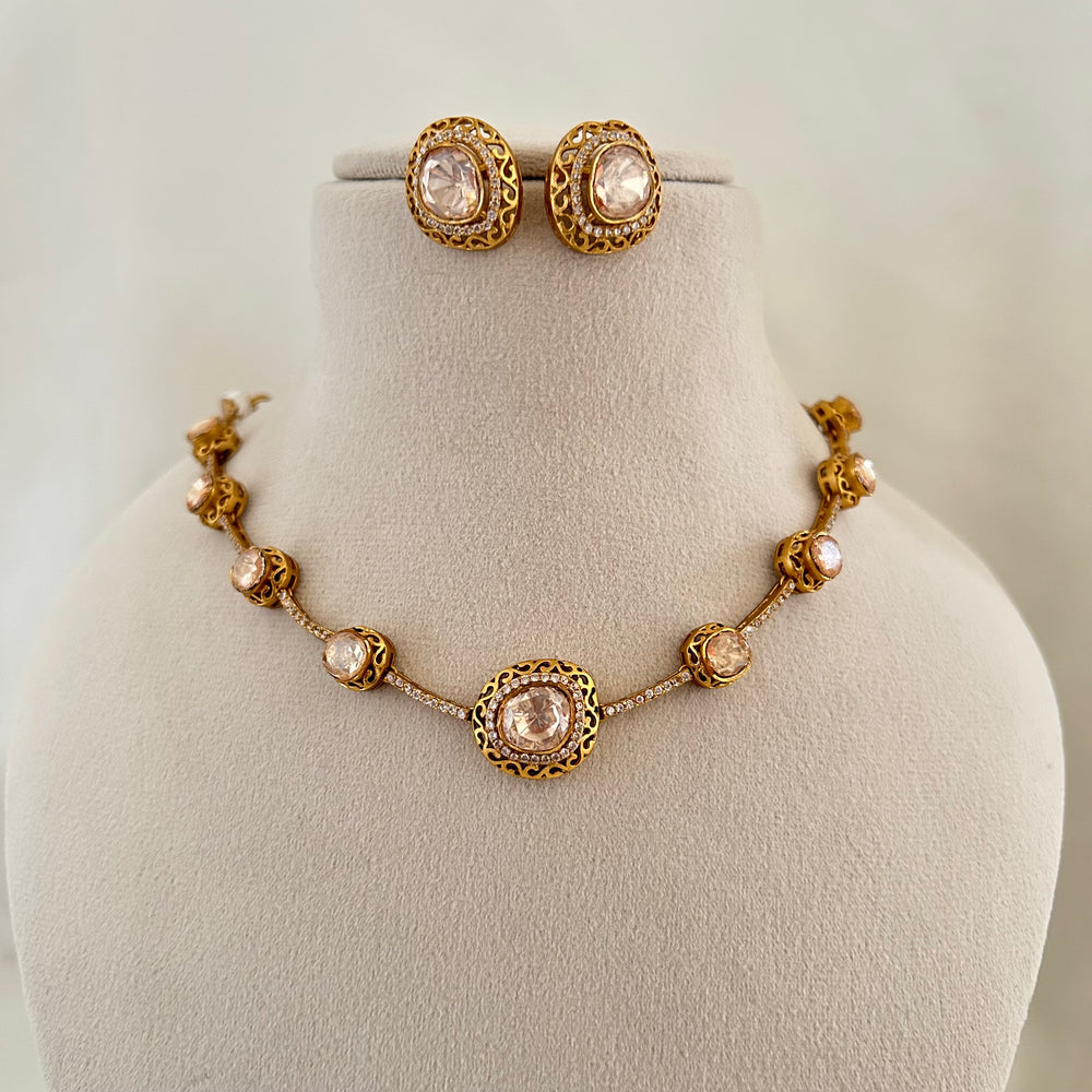 Minimal Moissanite Necklace Set