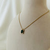 Green Stone Pendant Necklace