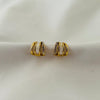 Multi-Line Hoop Earrings