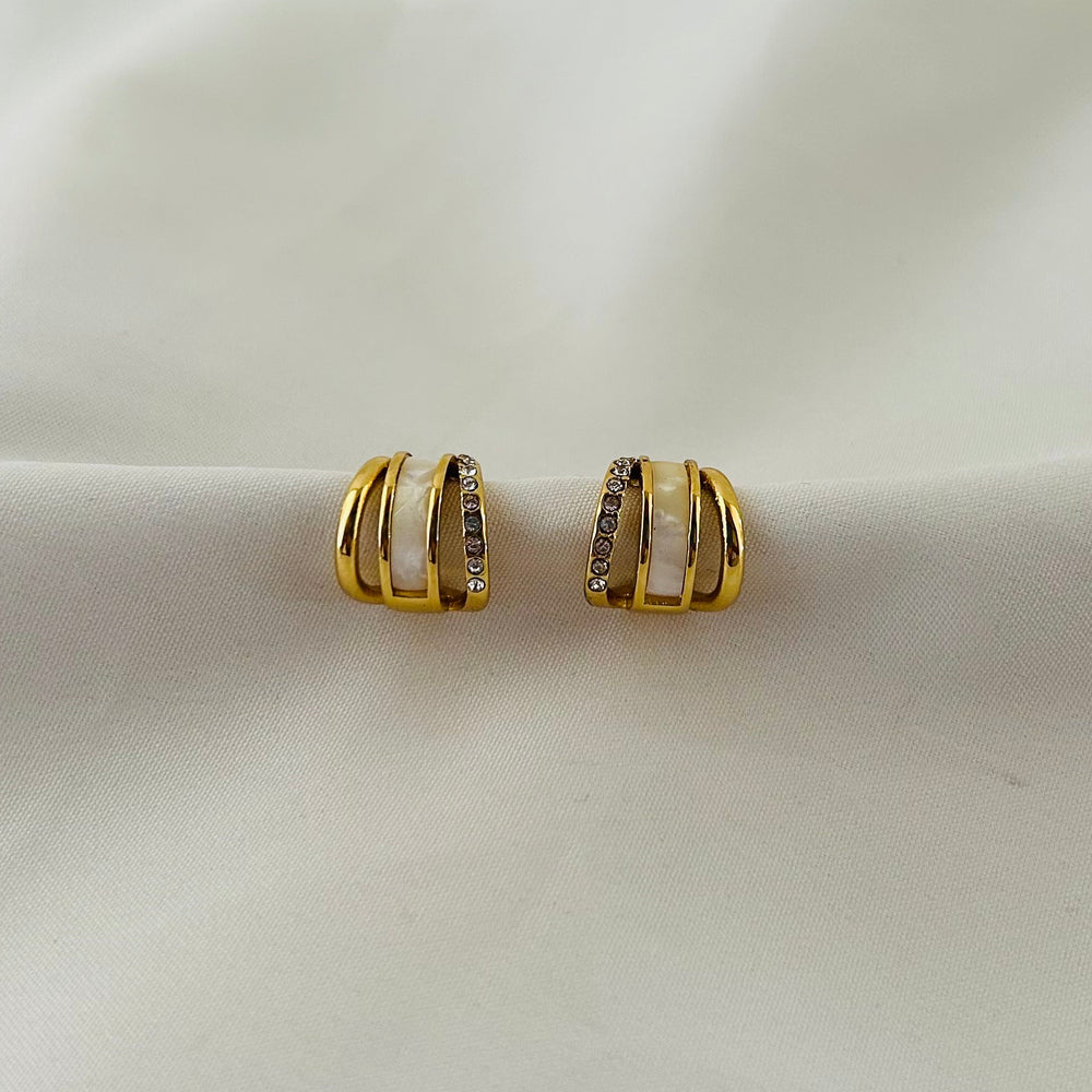 Multi-Line Hoop Earrings