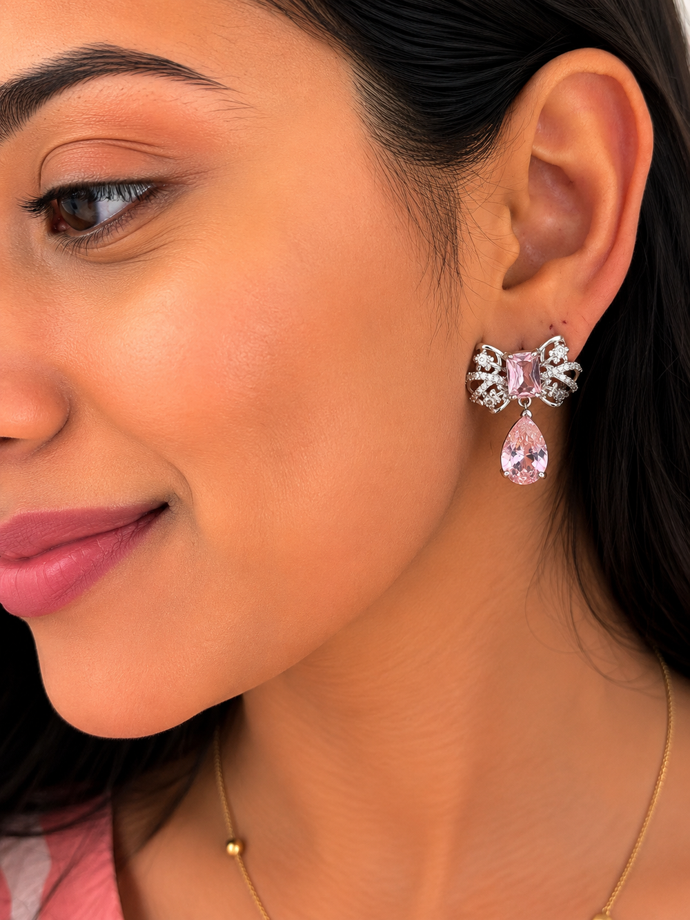 Blush Butterfly Drop Earrings