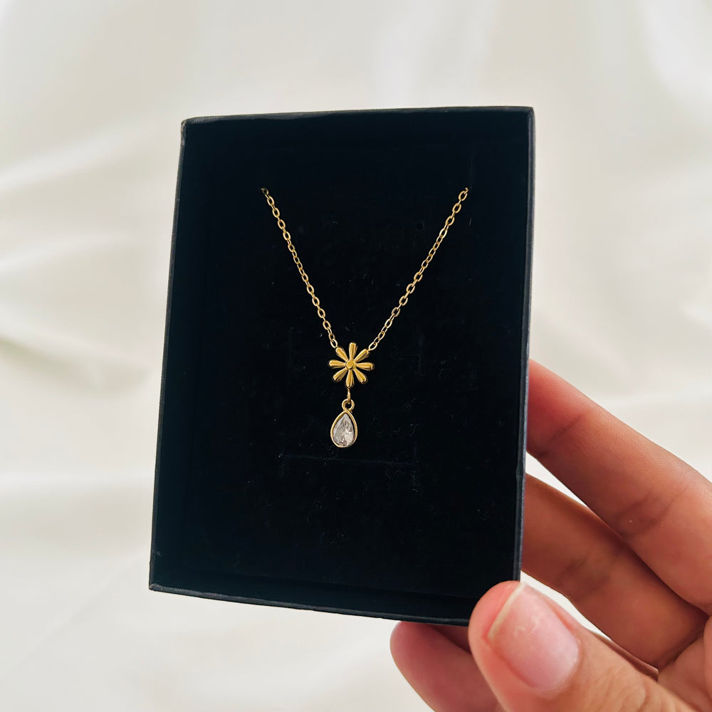 Floral Drop Necklace