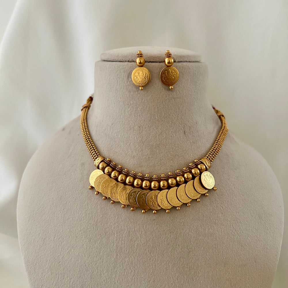 Classic Lakshmi Coin Necklace Set