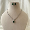Green Love Spark Tennis Necklace