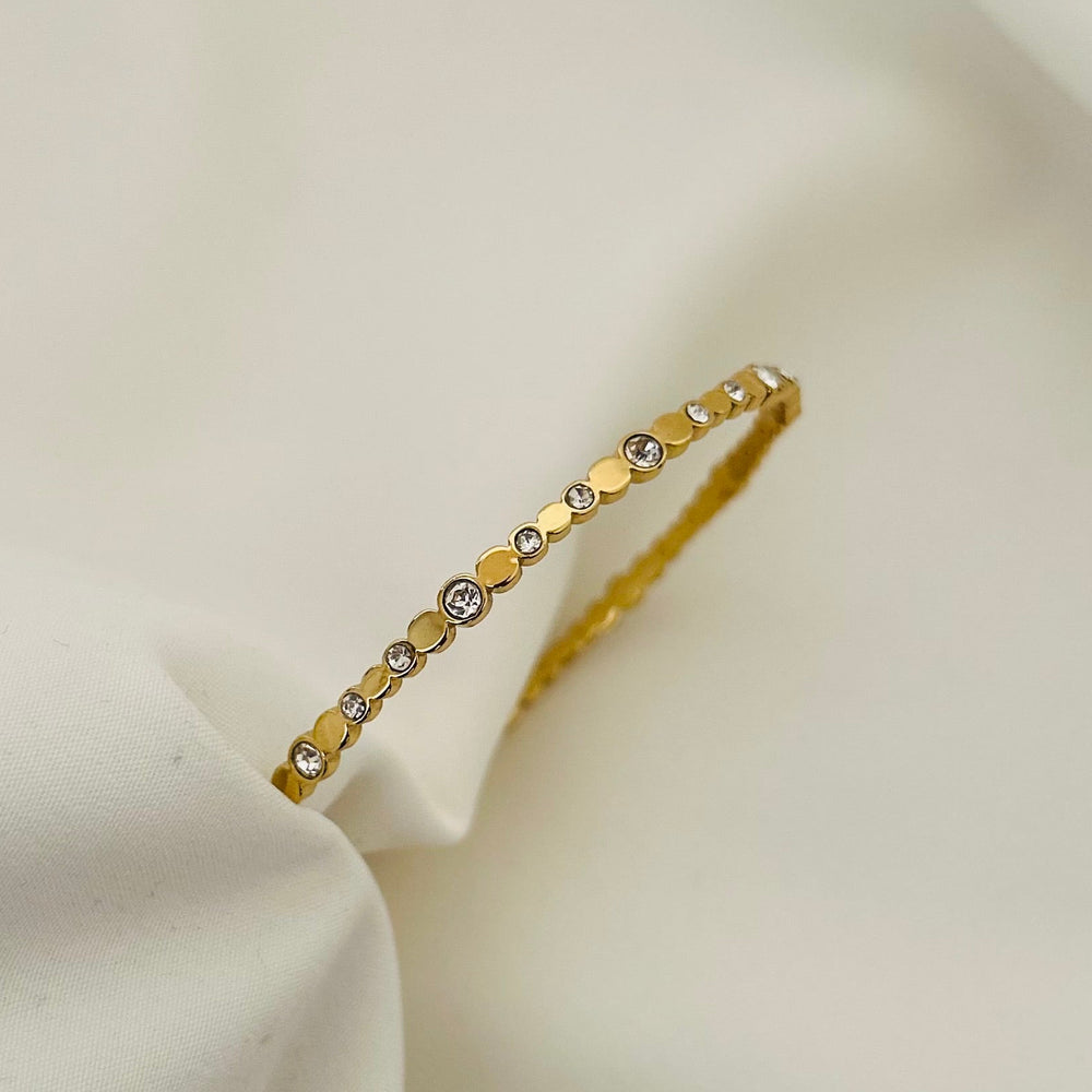 Mira Rainbow Stone Bangle