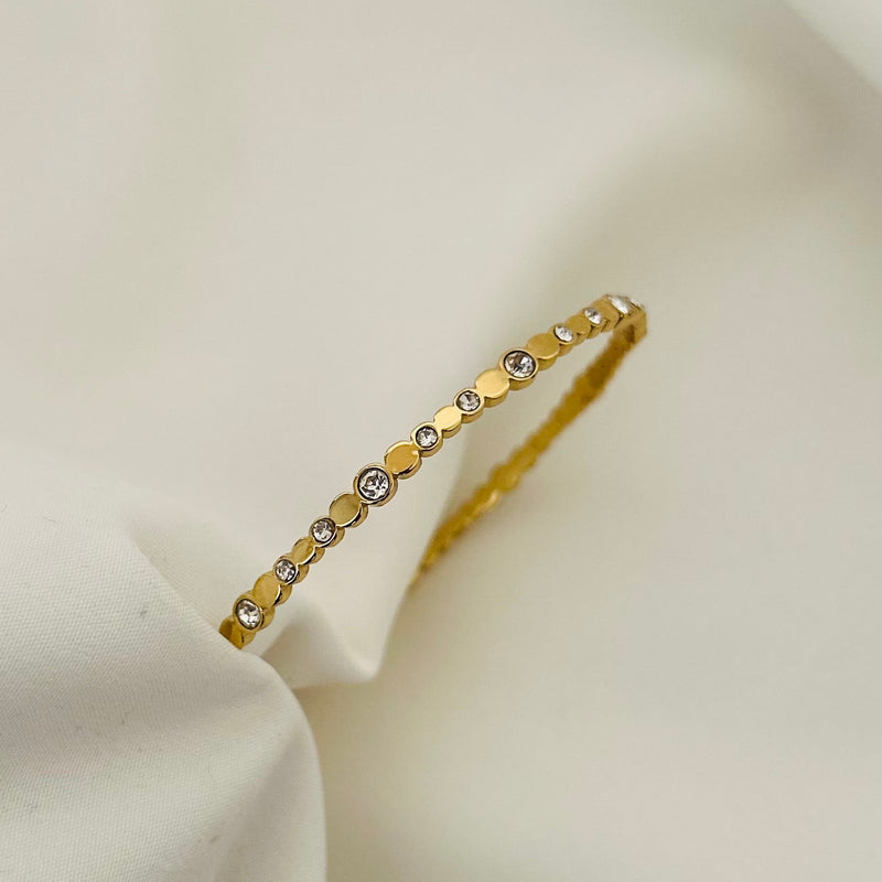 Mira Rainbow Stone Bangle