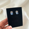 Azure Bloom Drop Stud Earrings