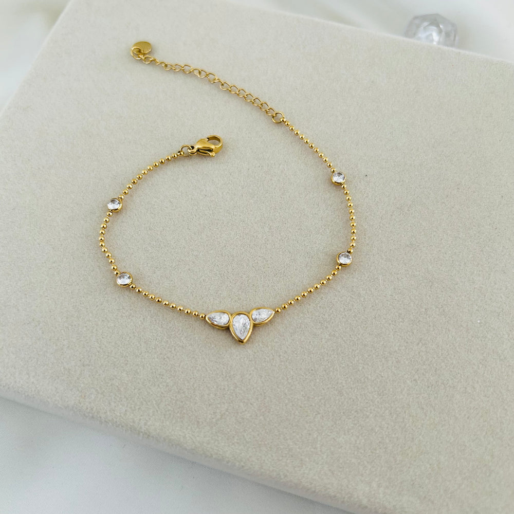 Amara Triple Heart Crystal Bracelet