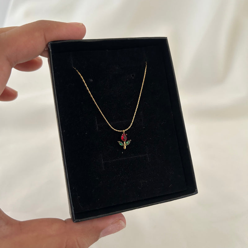 Mini Colourful Tulip Necklace