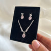 Velvet Pink Radiance Tennis Necklace Set