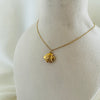 Golden Fish Charm Necklace