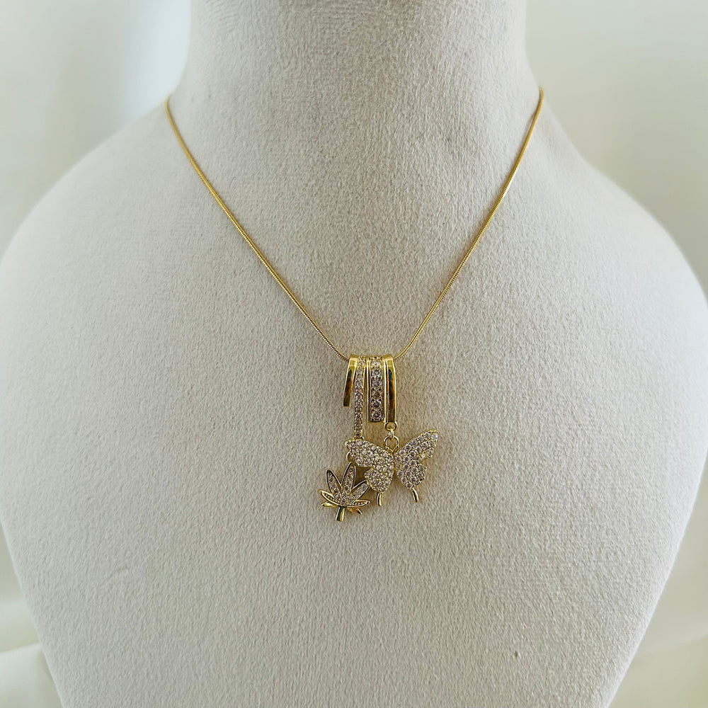 Golden Butterfly Charm Necklace