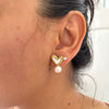 Cute Pearl Heart Drop Earrings