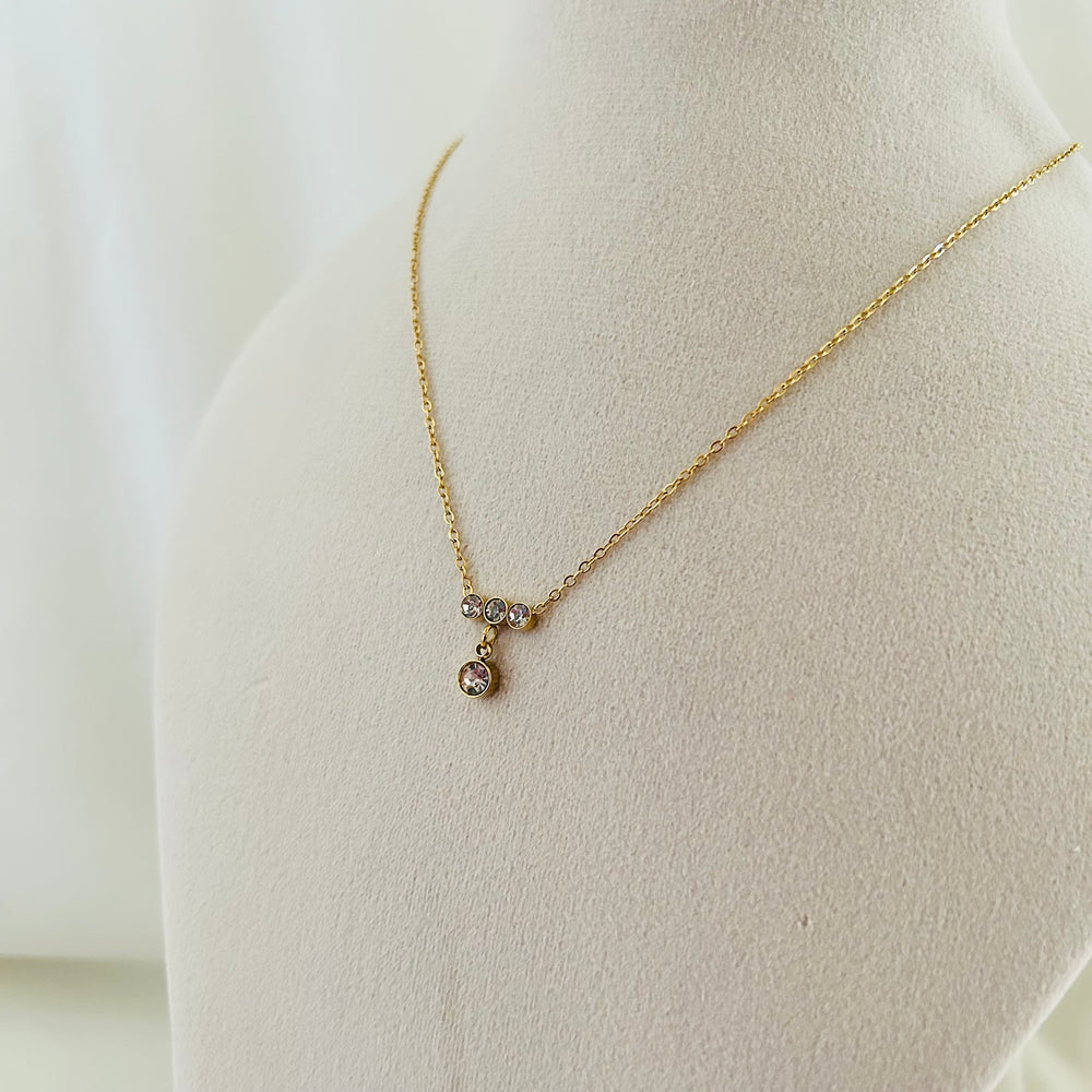 Trio Diamond Drop Necklace