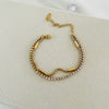 Double Row Crystal Chain Bracelet
