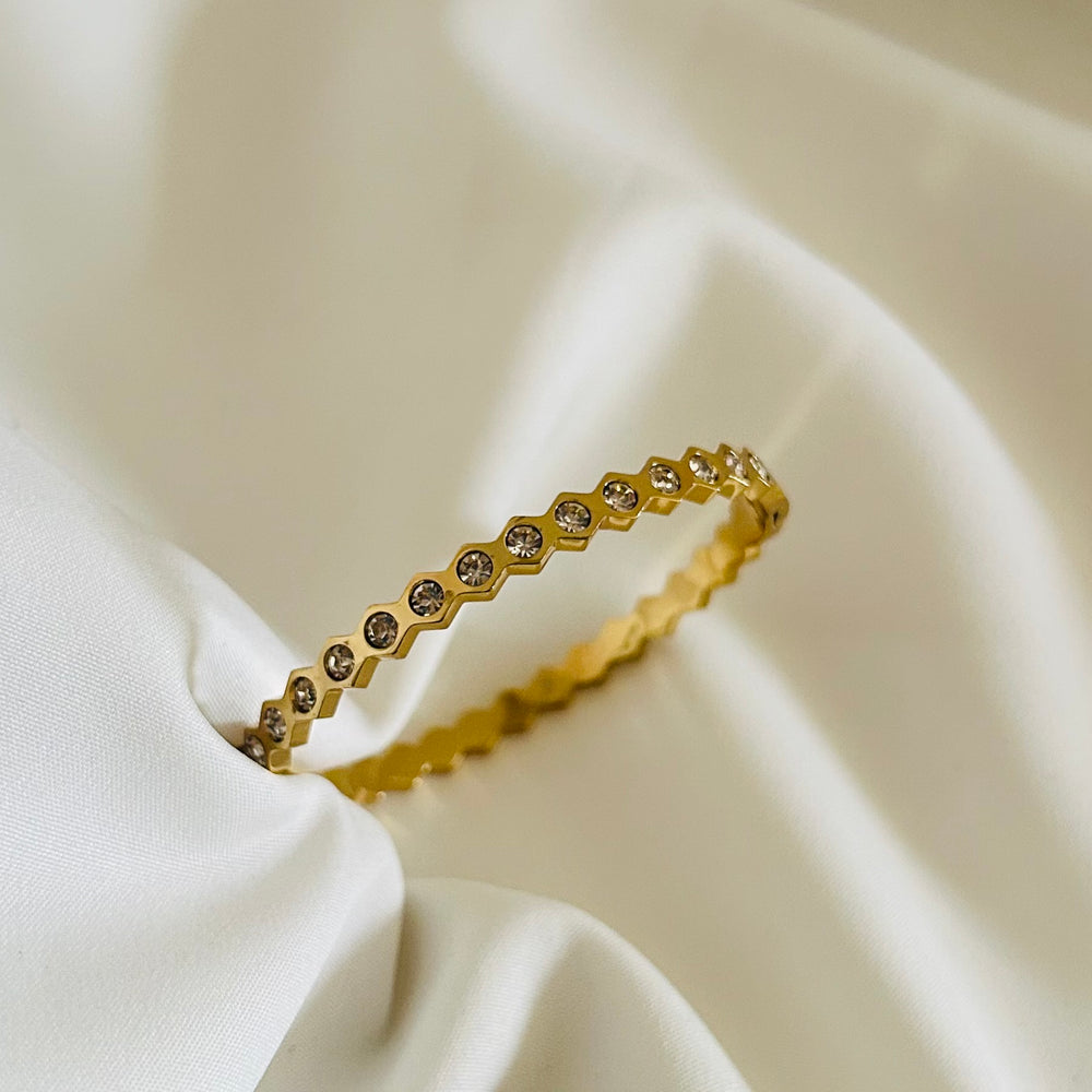 Honeycomb Bangle Bracelet