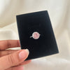 Pink Halo Solitaire Ring