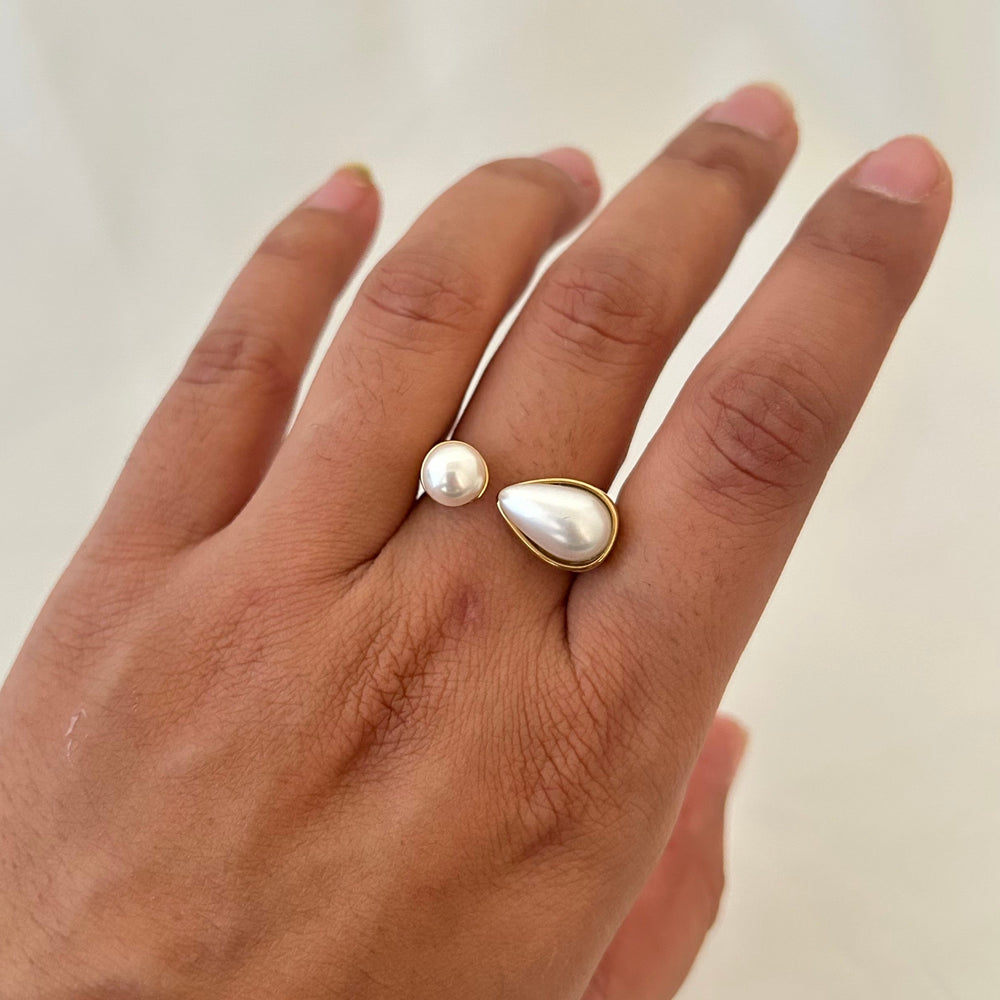Pearl Duo Statement Ring