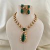 Emerald Moissanite Necklace Set