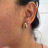 Double Curve Crystal Hoops