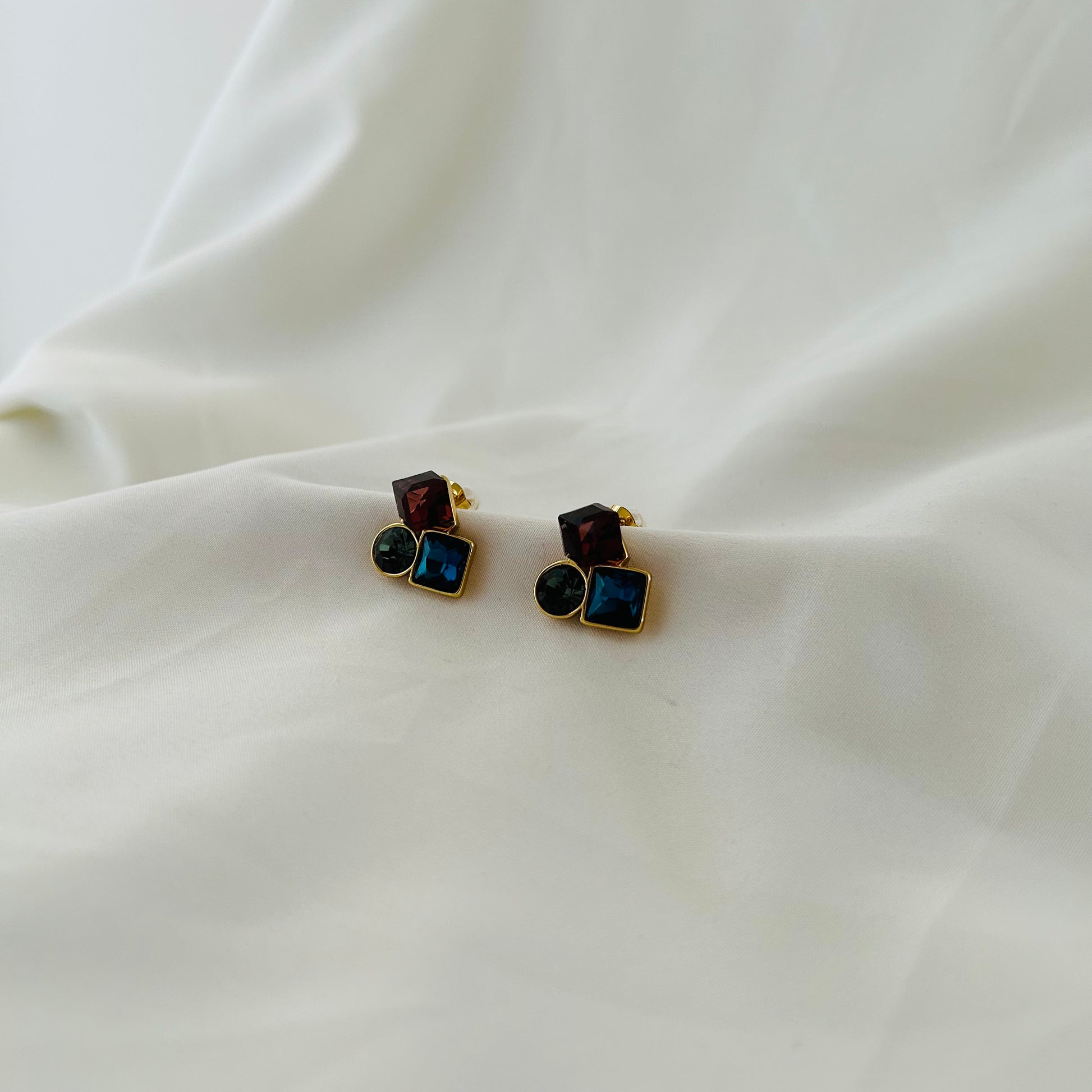 Colorful Sparkle Stud Earrings