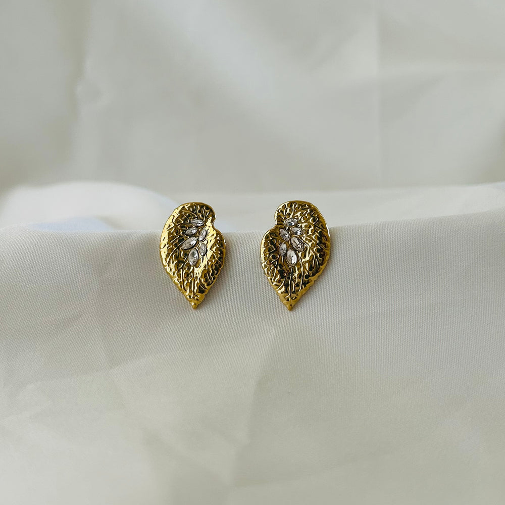 Antique Leaf Statement Studs