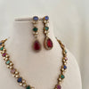 Multicolour Long Necklace Set