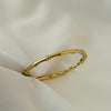 Bamboo White Diamond Bangle Bracelet