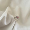 Blush Cushion Halo Ring
