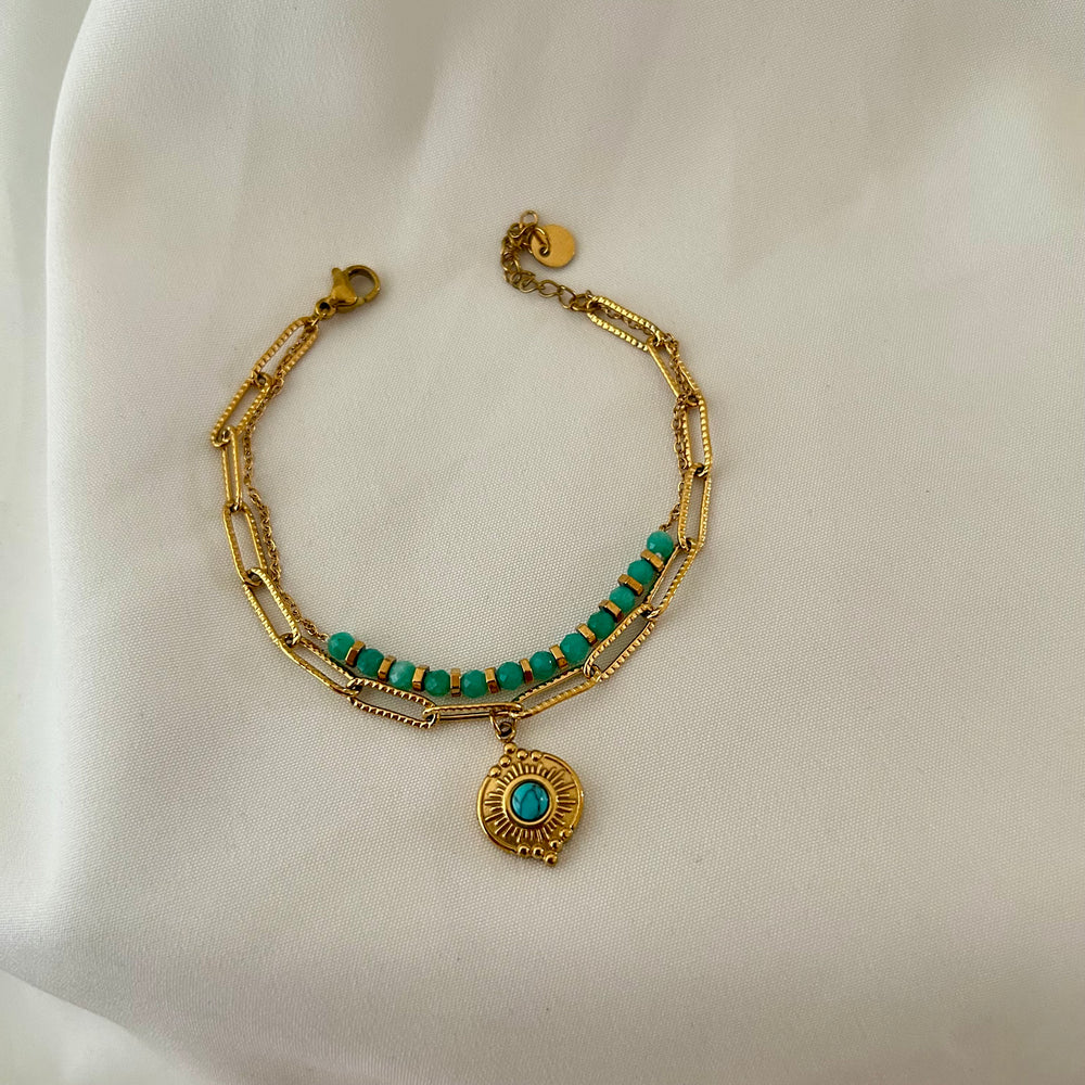 Turquoise Guardian Layered Bracelet