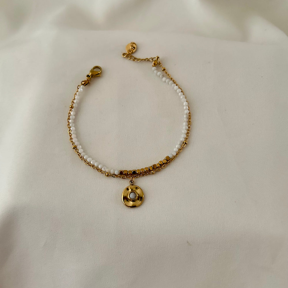 Ivory Halo Beaded Bracelet