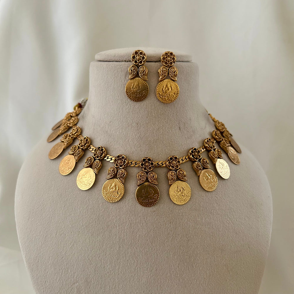 Classic Lakshmi Coin Necklace Set