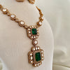 Emerald Kundan Pendant Set