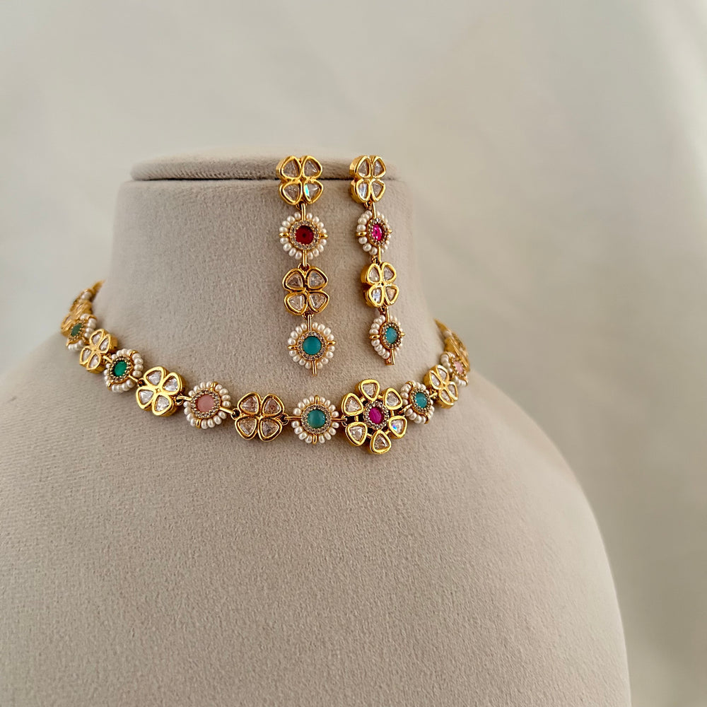 Floral Kundan Choker Set