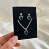 Green Love Spark Tennis Necklace