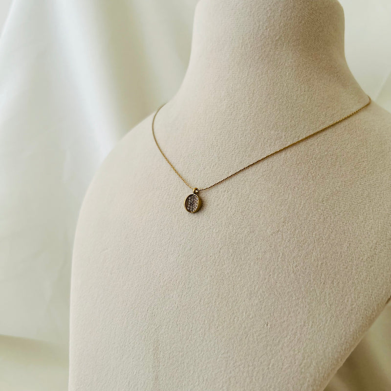 Studded Circle Pendant Necklace
